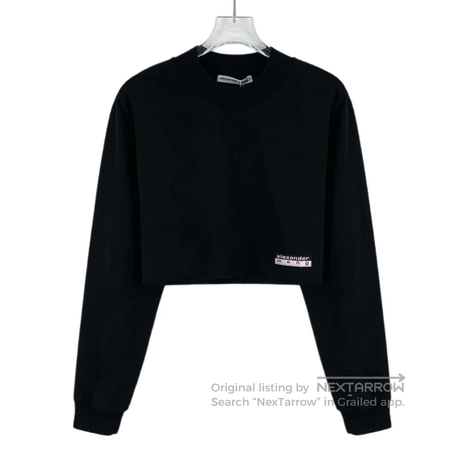 Alexander Wang Alexander Wang Black badge cotton crewneck long-sleeve hoo Size US XS / EU 42 / 0 - 1 Thumbnail