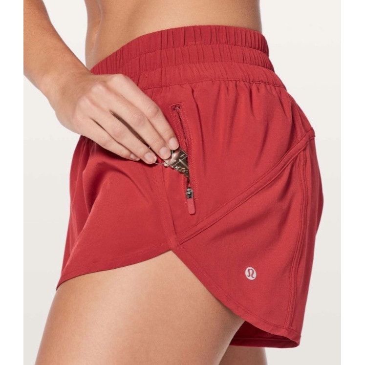 Lululemon 𝓛𝓾𝓵𝓾𝓵𝓮𝓶𝓸𝓷 Tracker Short V *4"Persian Red Size 4 Size 27" / US 4 / IT 40 - 7 Thumbnail