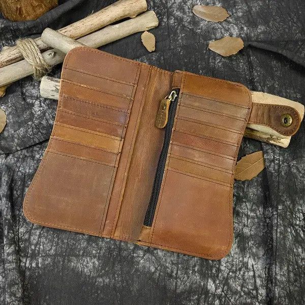 Japanese Brand × Leather × Vintage Genuine Leather Men's Wallet Dragon Size ONE SIZE - 4 Thumbnail