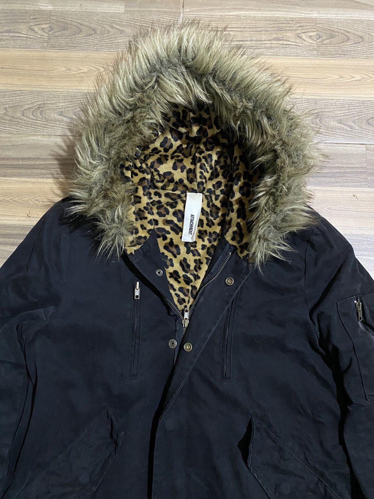 Attachment 💥NEED GONE💥 ATTACHMENT GOTHIC PUNK FUR JACKET BLACK WASHED Size US L / EU 52-54 / 3 - 5 Thumbnail