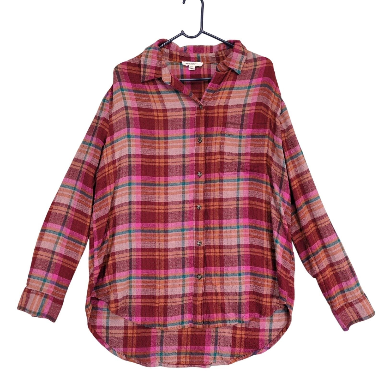Other Beach Lunch Lounge Women's L Oversized Flannel Shirt Top Size L / US 10 / IT 46 - 1 Thumbnail
