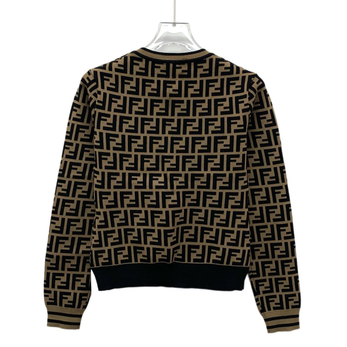 Fendi Fendi All Over FF Monogram Long Sleeve Knit Top K26WX Size XS / US 0-2 / IT 36-38 - 2 Thumbnail