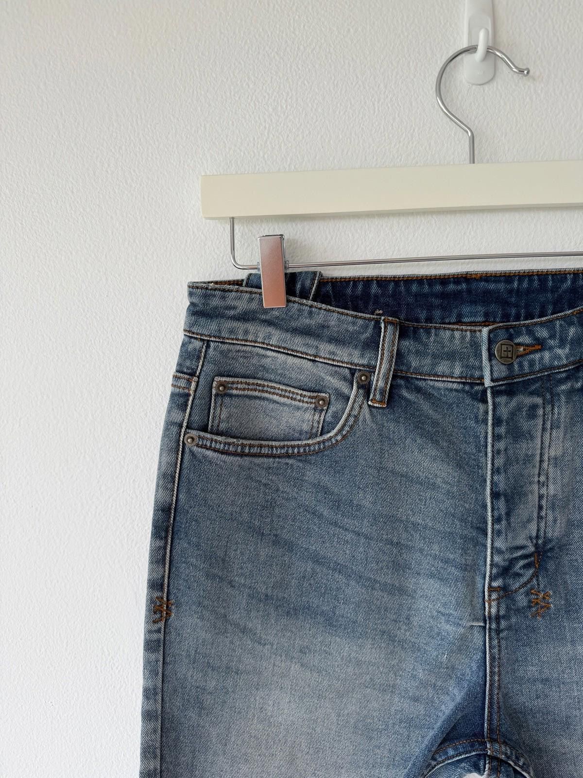 new Ksubi mens denim shorts chopper north blue 32