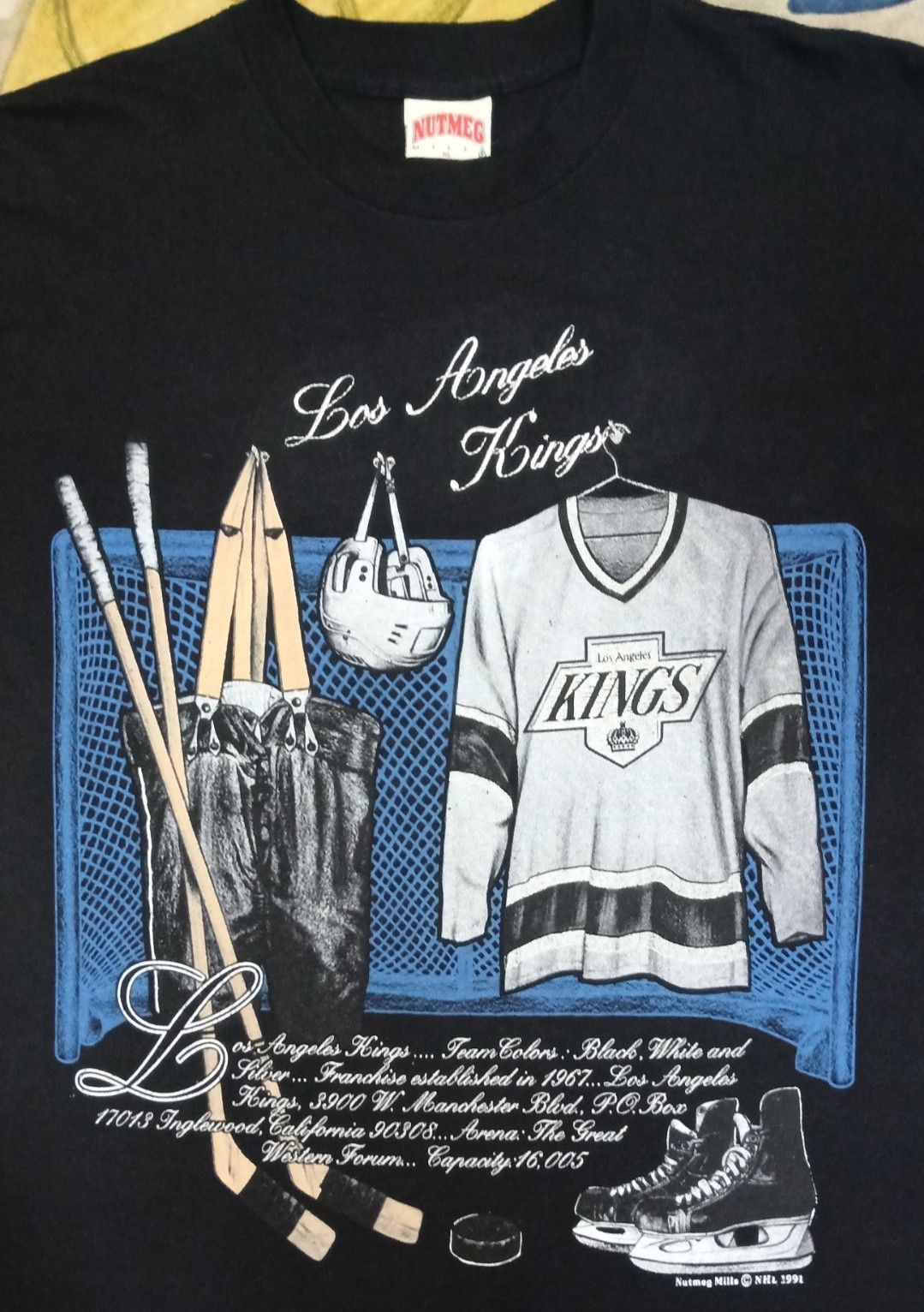 NHL × Nutmeg × Vintage Vintage 90s NHL Los Angeles Kings T-shirt Size US L / EU 52-54 / 3 - 9 Thumbnail