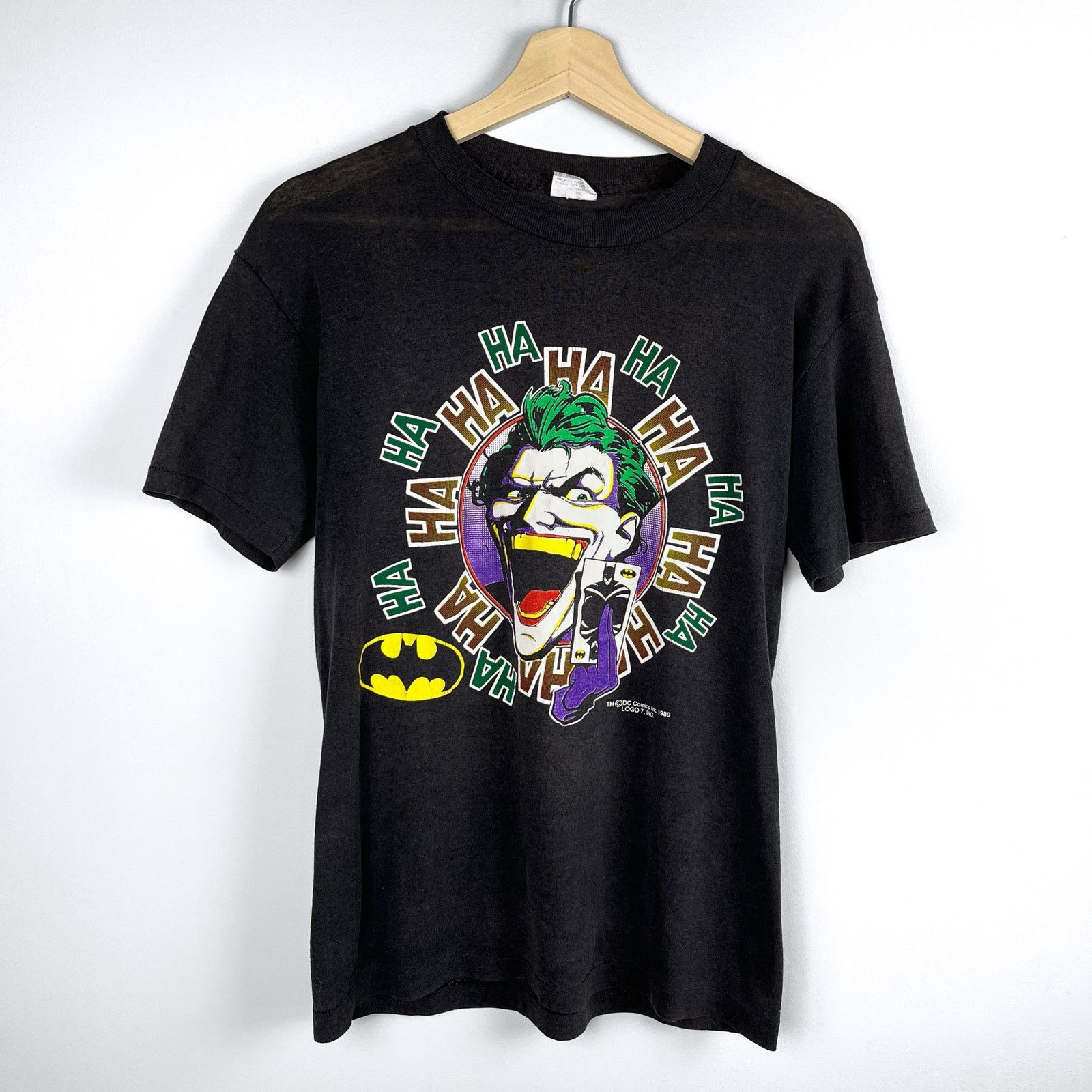 Vintage 1989 Joker Comic T Shirt Medium Tee DC Comics 80s