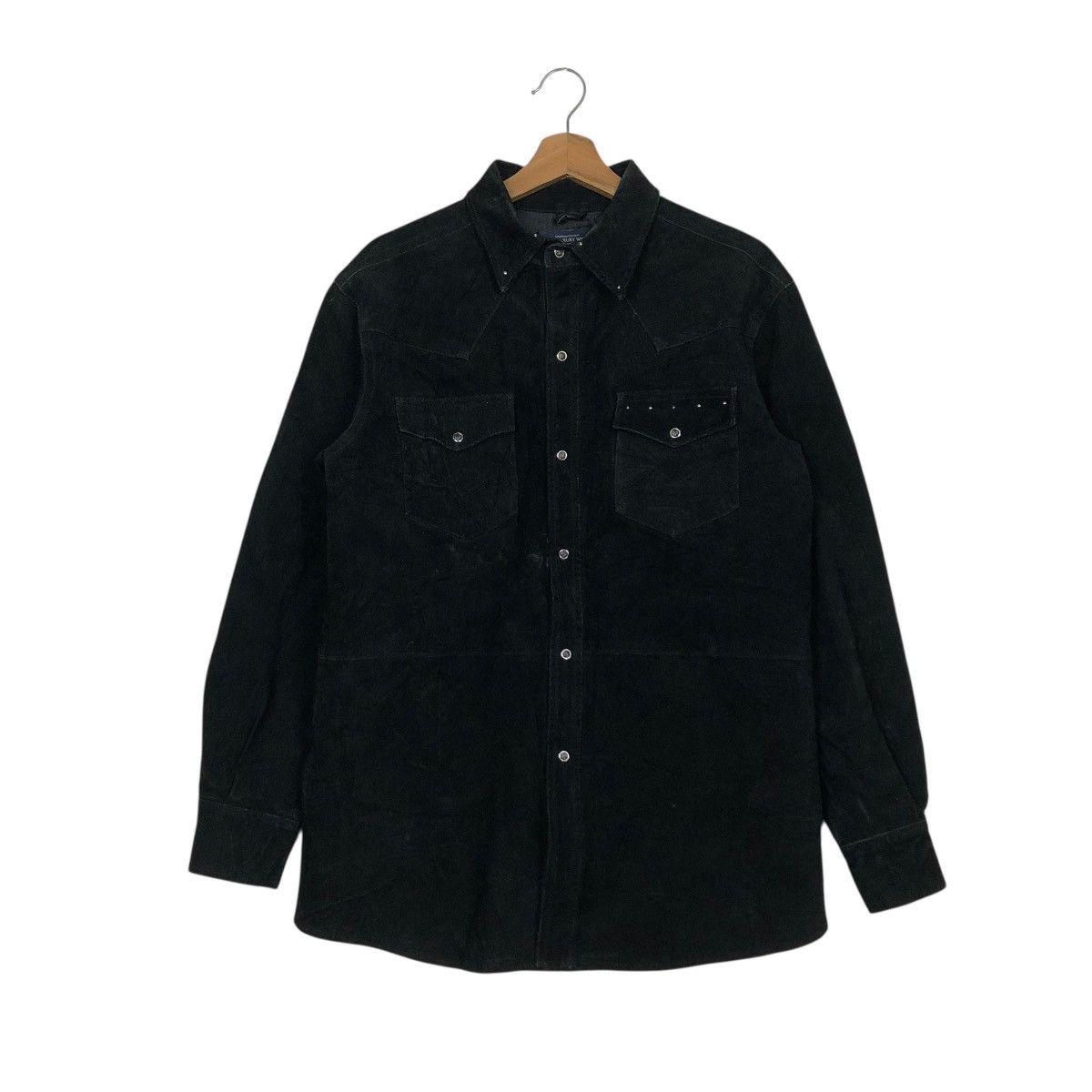 Japanese Brand 🔥RICH BLACK VINTAGE CHORE LEATHER JACKET CANTERBURY CROSS Size US M / EU 48-50 / 2 - 3 Thumbnail