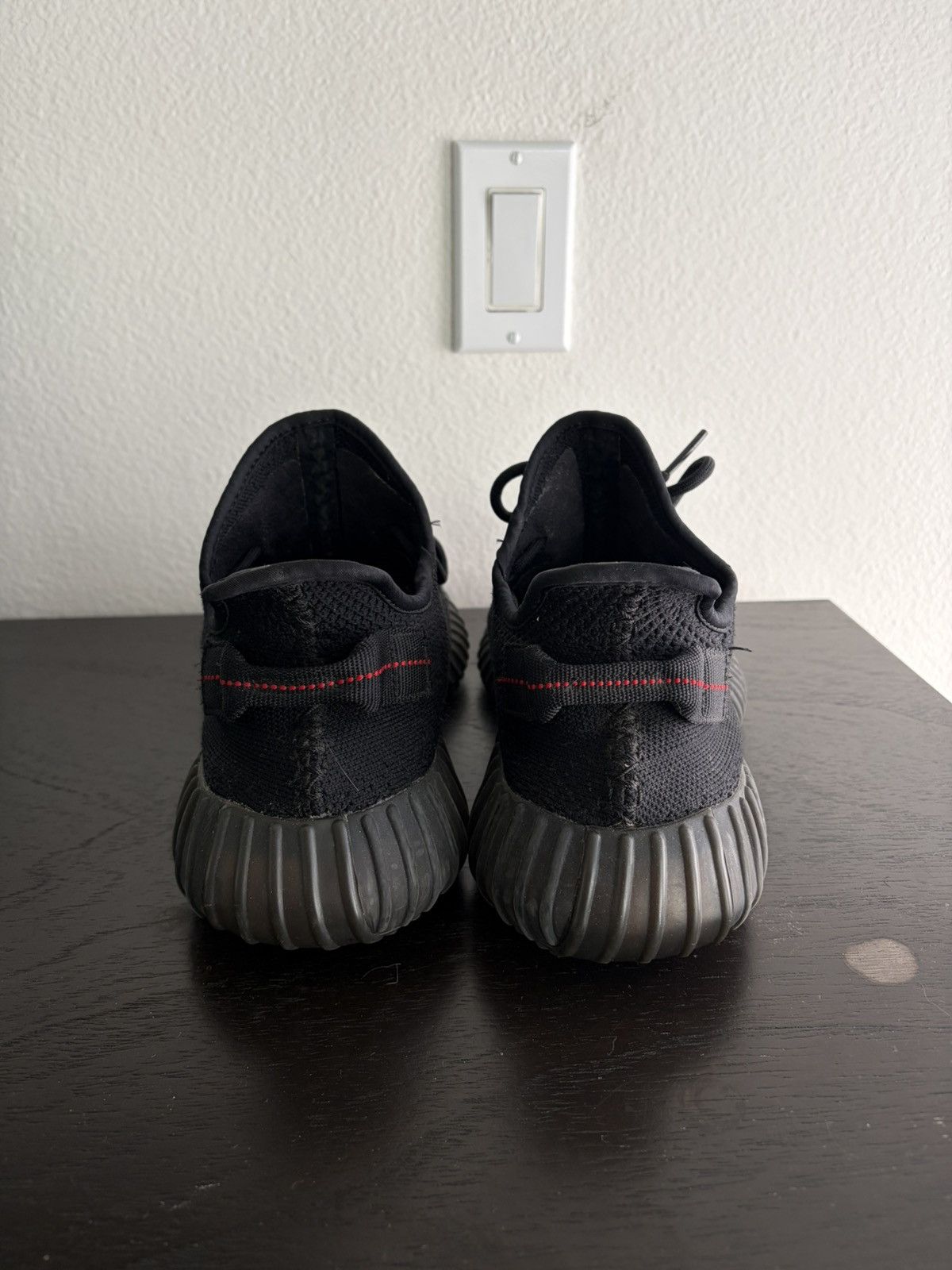 Yeezy Adidas Yeezy V2 Black/Red Bred Size US 11 / EU 44 - 5 Thumbnail