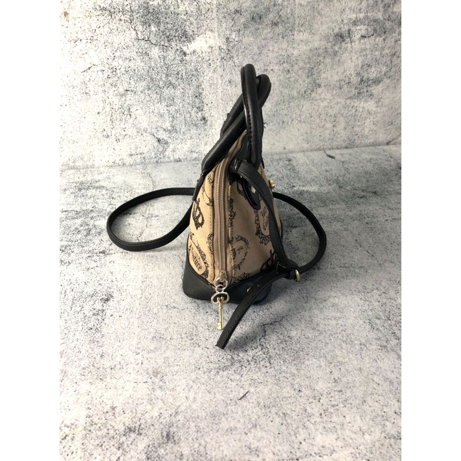Juicy Couture Juicy Couture Shoulder Bag Brown Cotton Blend Patterned Womens Small Crossbody Zip Size ONE SIZE - 4 Thumbnail