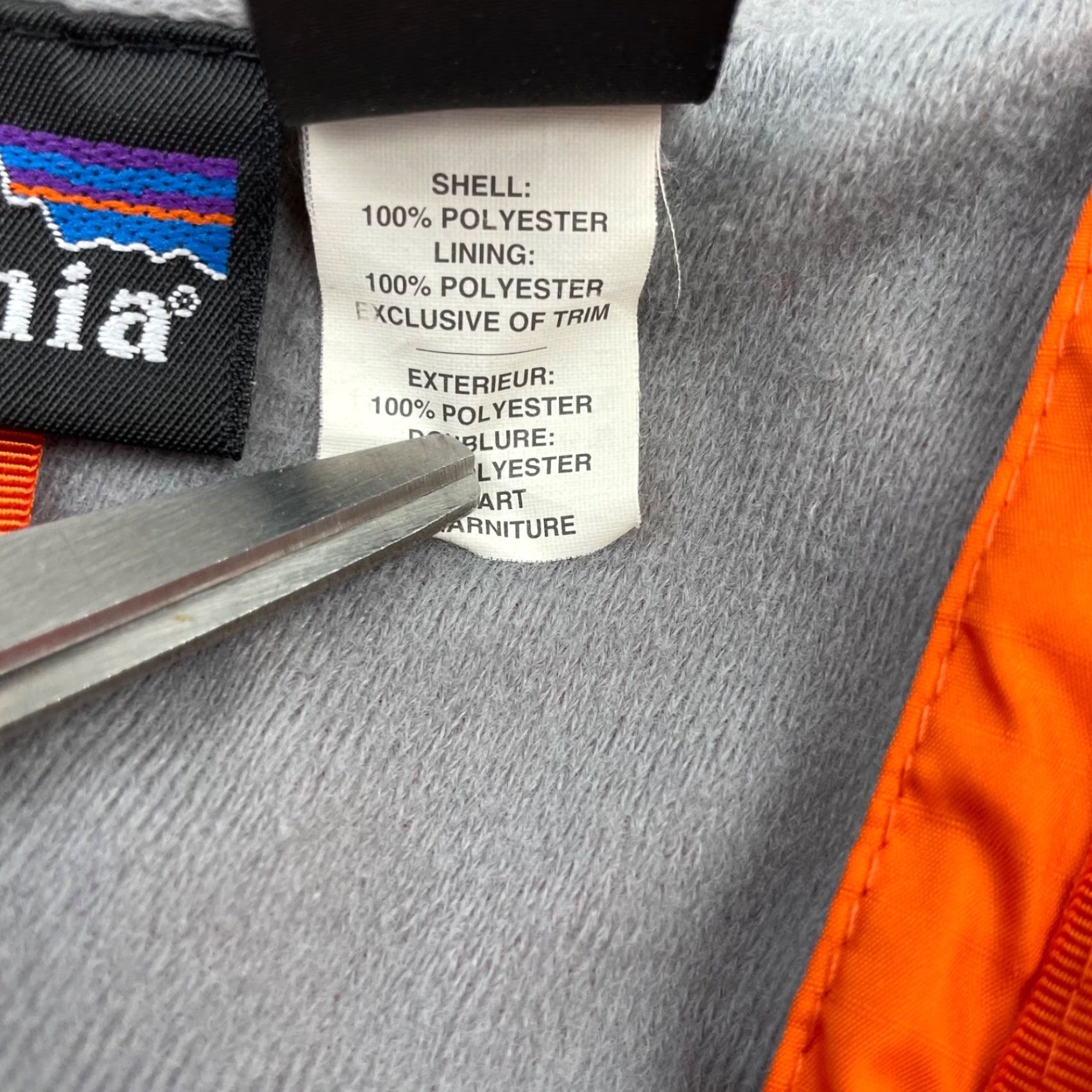 Patagonia VINTAGE Patagonia Men's Windbreaker Jacket Orange Medium Fleece Lined Full Zip - 90s Y2K Style, Logo, Regular Mens Size US M / EU 48-50 / 2 - 4 Thumbnail