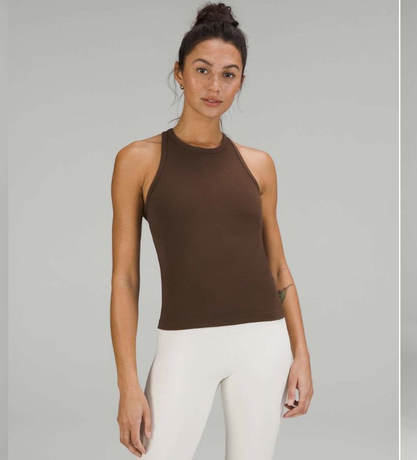 Lululemon Lululemon Align Waist-Length Racerback Tank Top Java size 4 Size S / US 4 / IT 40 - 1 Thumbnail