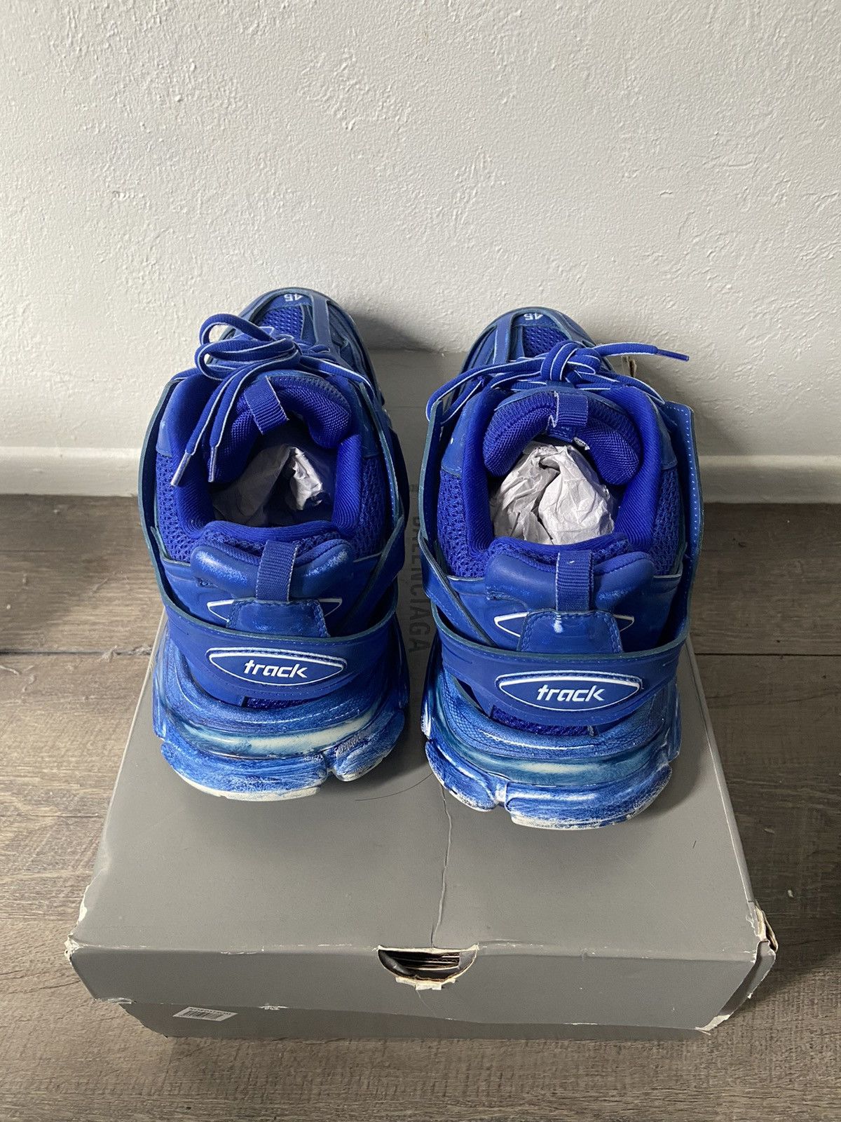 Balenciaga Balenciaga track runner “faded blue” Size US 12 / EU 45 - 4 Thumbnail