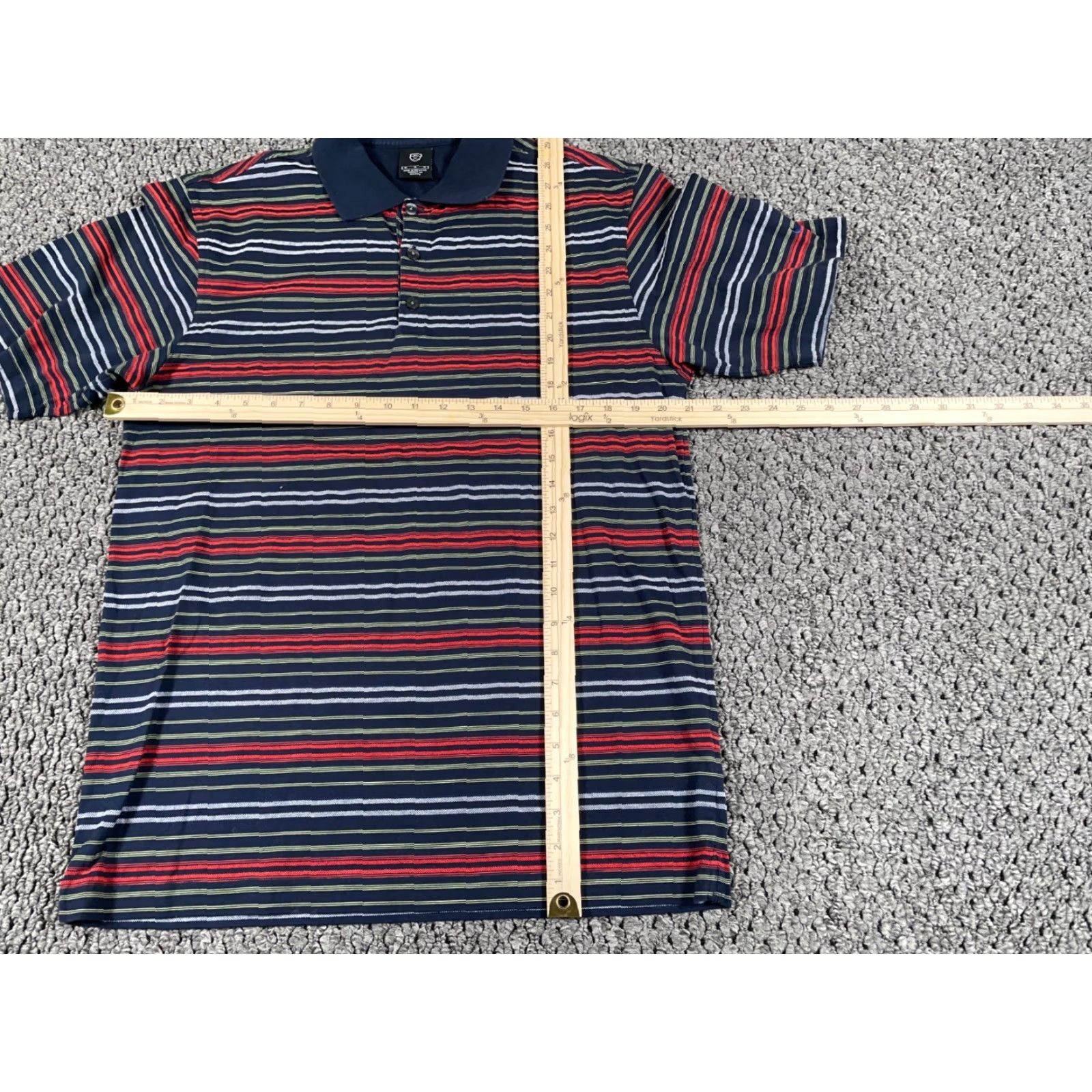 Nike Nike Golf Polo Shirt Mens Large Dark Blue Red Striped Embroidered Cotton Polo Shirt Golf Size US M / EU 48-50 / 2 - 6 Thumbnail