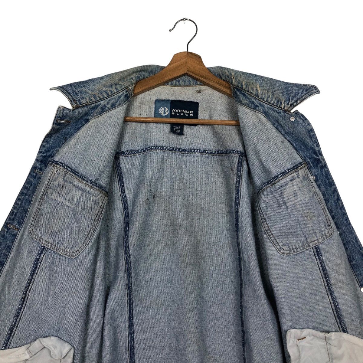 Japanese Brand 📌Vintage Biker Denim Jacket Avenue Blues Issey Miyake Size US M / EU 48-50 / 2 - 15 Thumbnail