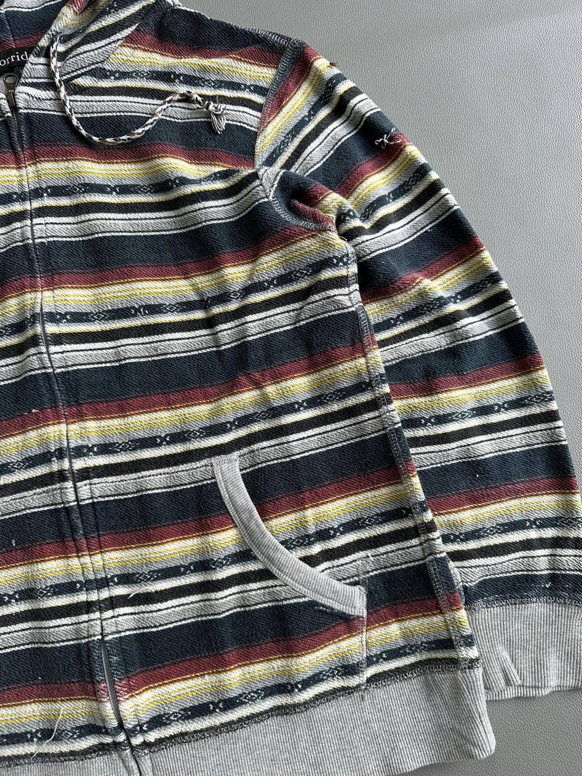 Beauty Beast DISTRESSED SORRIDERE STRIPED ZIP HOODIE MULTICOLOR LGB STYLE Size US M / EU 48-50 / 2 - 4 Thumbnail