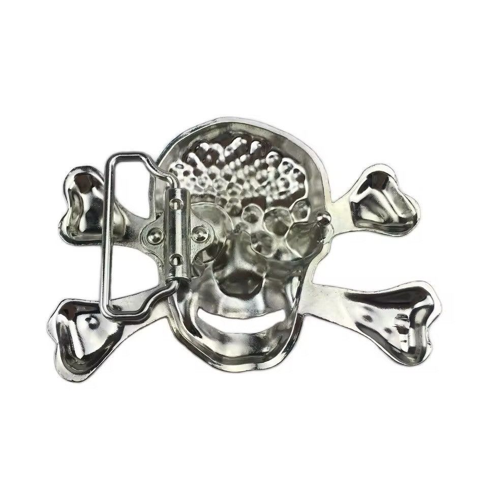 Vintage Rhinestone Skull Skeleton Gothic Belt Buckle Size ONE SIZE - 4 Thumbnail