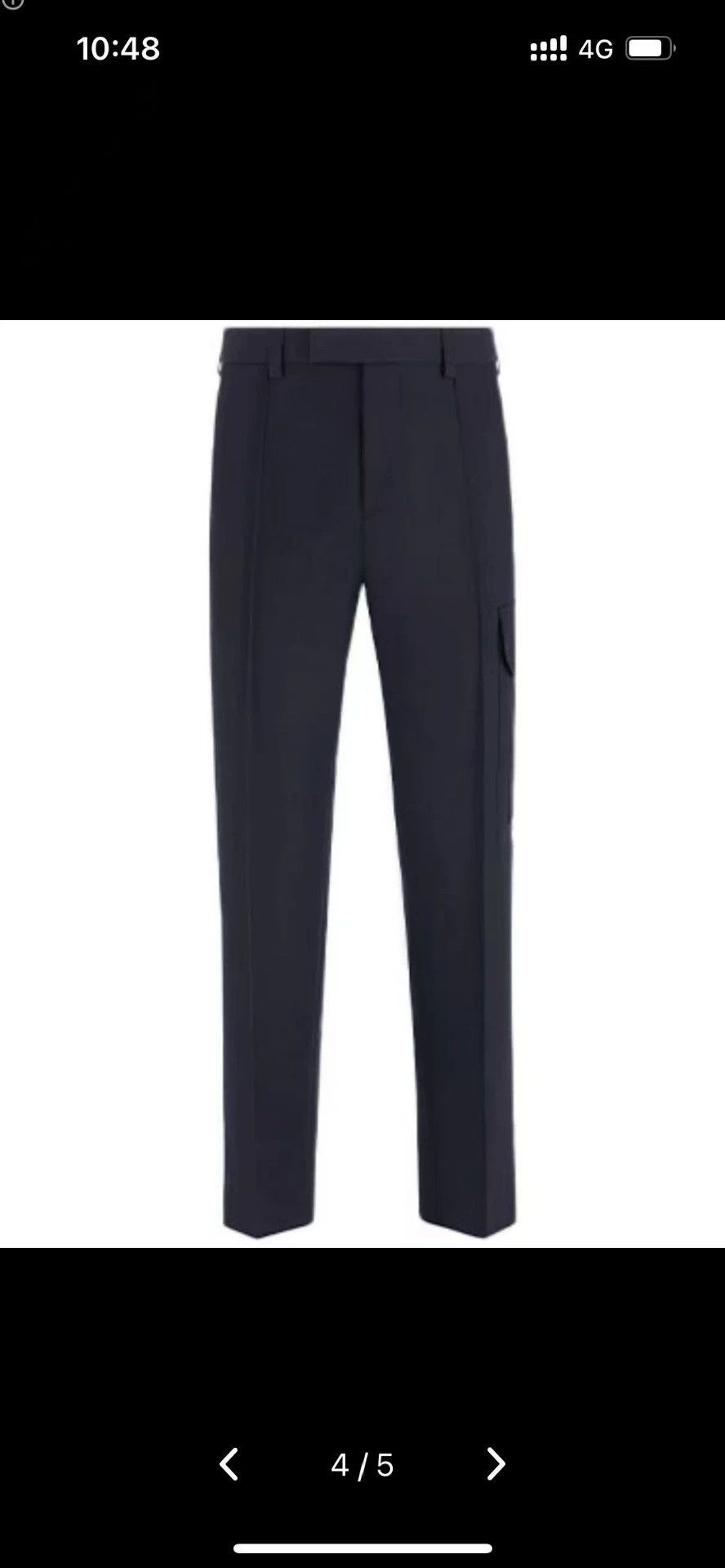 Dior DIOR New 100% Wool Straight Fit Navy Trousers 44 Size US 28 / EU 44 - 8 Thumbnail