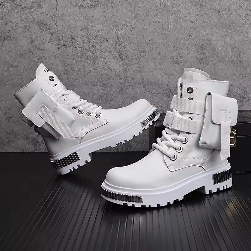 Japanese Brand Industrial Combat Boots - Split Leather with Tactical Pouch Size US 9 / EU 42 - 4 Thumbnail