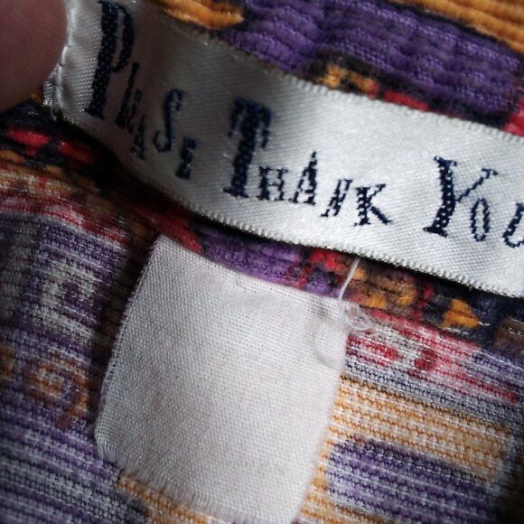 Other Vintage Please Thank You Southwest Corduroy Pearl Snap Shirt Size US L / EU 52-54 / 3 - 4 Thumbnail