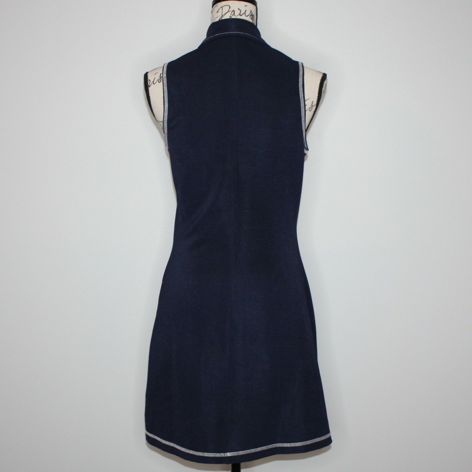 Other Navy Blue with White Contrast Zip Front Dress in size Medium Size M / US 6-8 / IT 42-44 - 9 Thumbnail