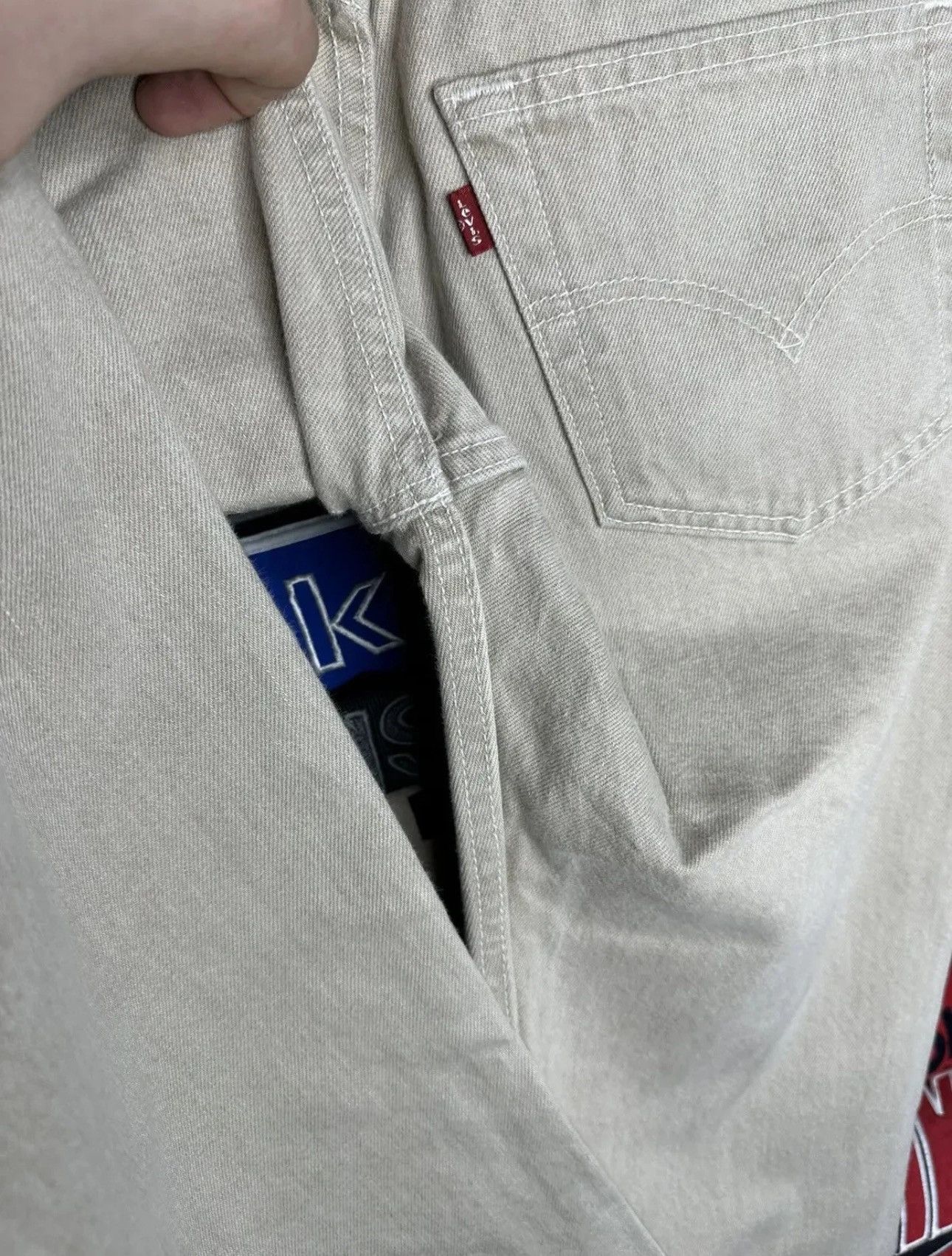 Levi's 31/34 Crazy Vintage 90s Levi’s 501 Jeans Light Wash Tapered Size US 31 - 5 Thumbnail