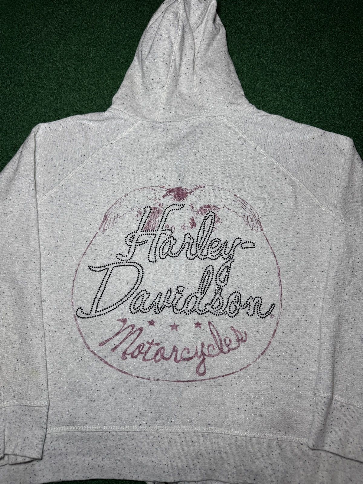 Harley Davidson Vtg Harley Davidson Hoodie Full Zip Y2K Studded 25x25 Boxy L Size L / US 10 / IT 46 - 2 Thumbnail