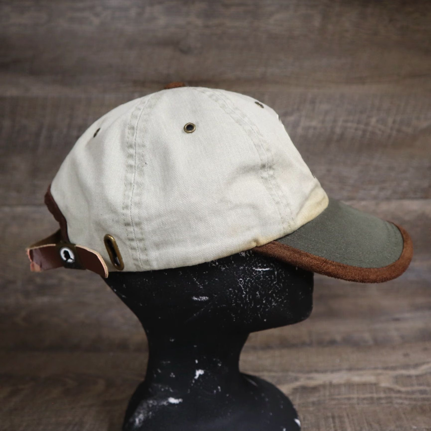 Vintage VINTAGE Alaska To Go Baseball Cap Hat Adjustable Adult Beige Eagle Moose Bear Casual Size ONE SIZE - 3 Thumbnail