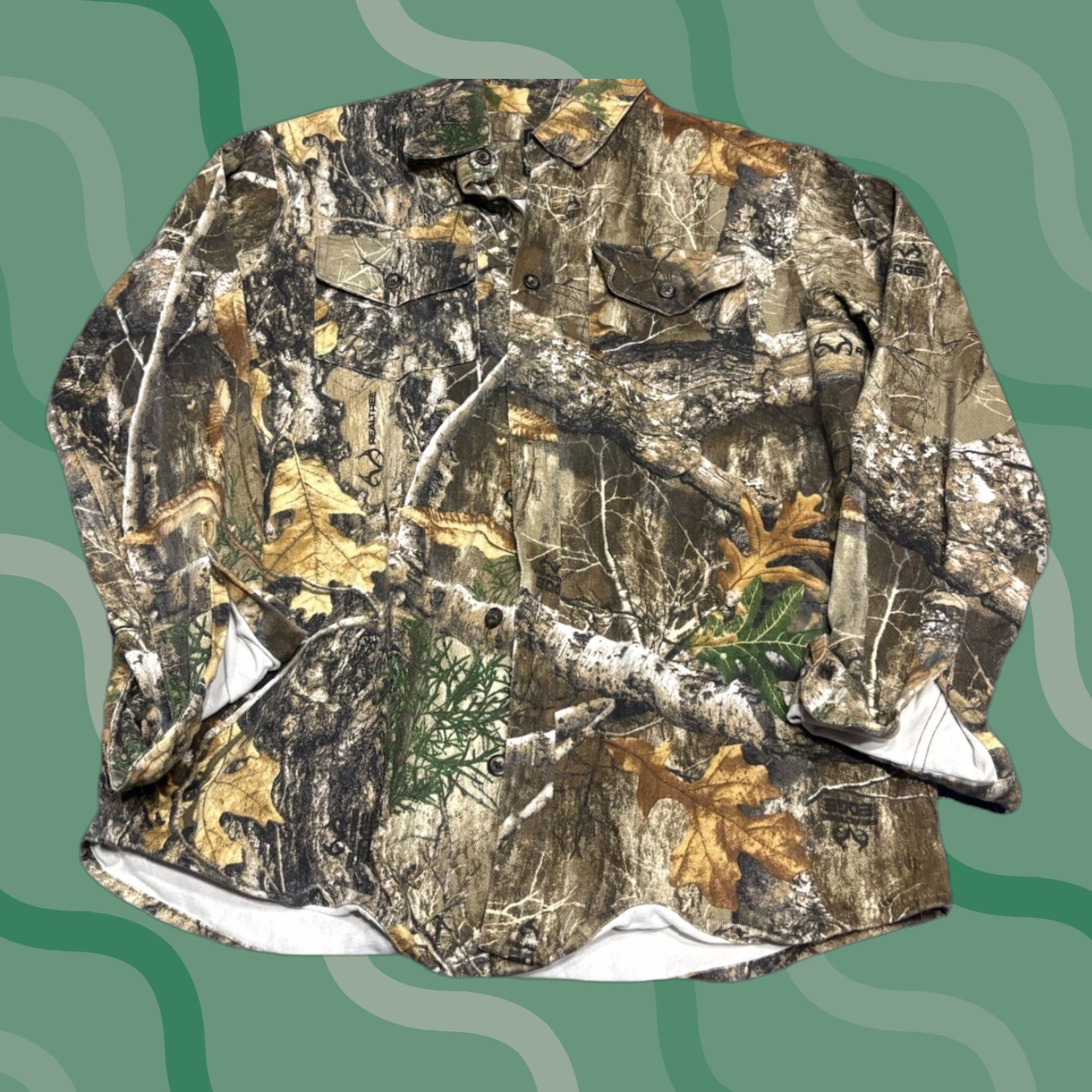 Realtree VINTAGE RedHead Shirt Mens M Realtree Camo Flannel Button Up Hunting 90s K1 Size US M / EU 48-50 / 2 - 1 Thumbnail