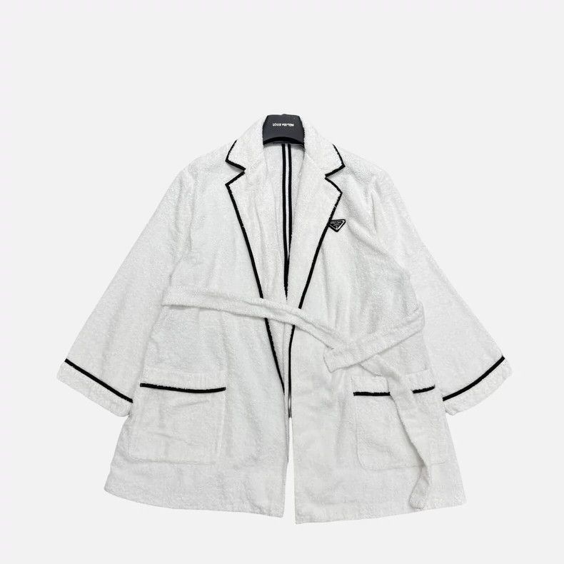 Prada Prada Triangle logo bathrobe jacket 2502-Nextarrow Size US S / EU 44-46 / 1 - 1 Thumbnail