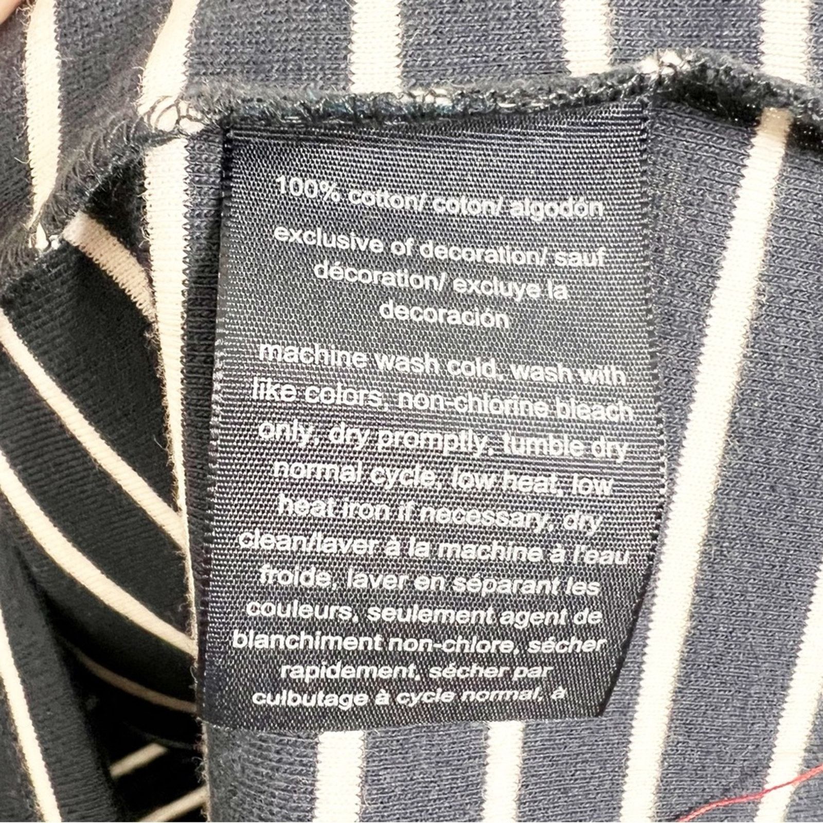 Tommy Hilfiger New with Tag Women's Tommy Hilfiger Navy Striped T-Shirt Size XL / US 12-14 / IT 48-50 - 14 Thumbnail