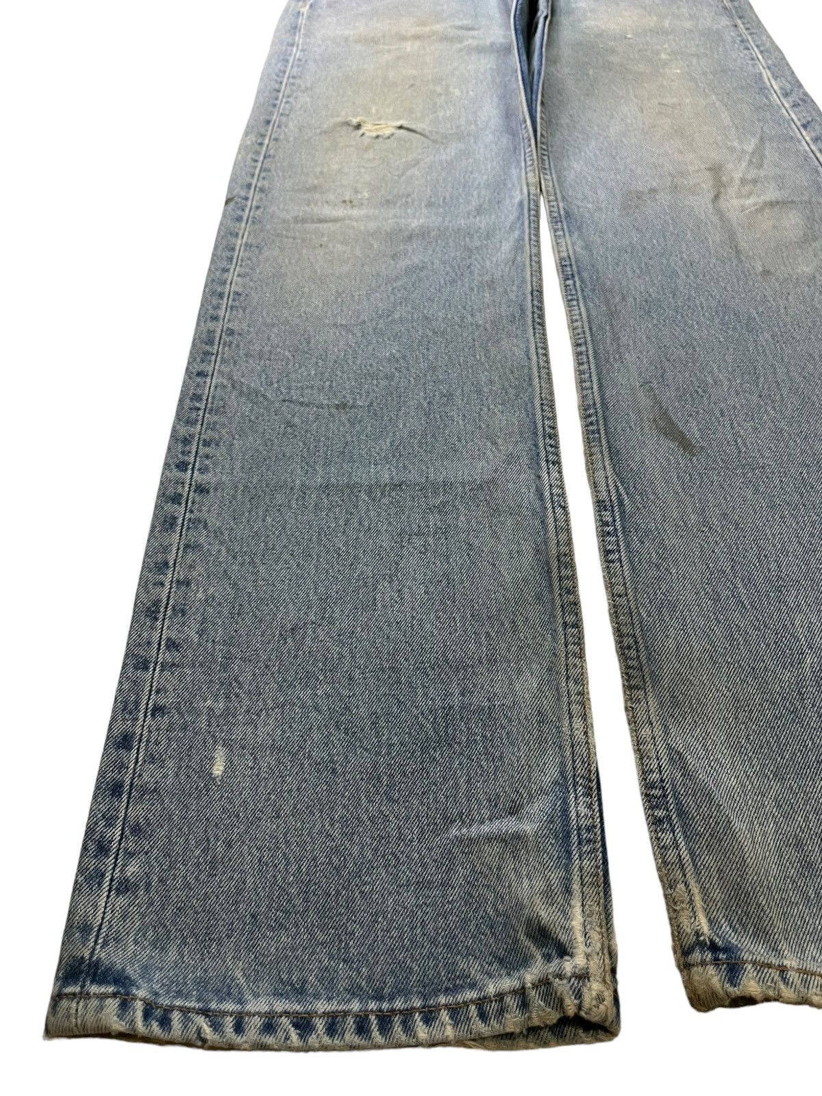 Levi's × Levi's Vintage Clothing Vintage 90s Levis 501 Blue Wash Grunge Distress Loose Jeans Size US 34 / EU 50 - 6 Thumbnail