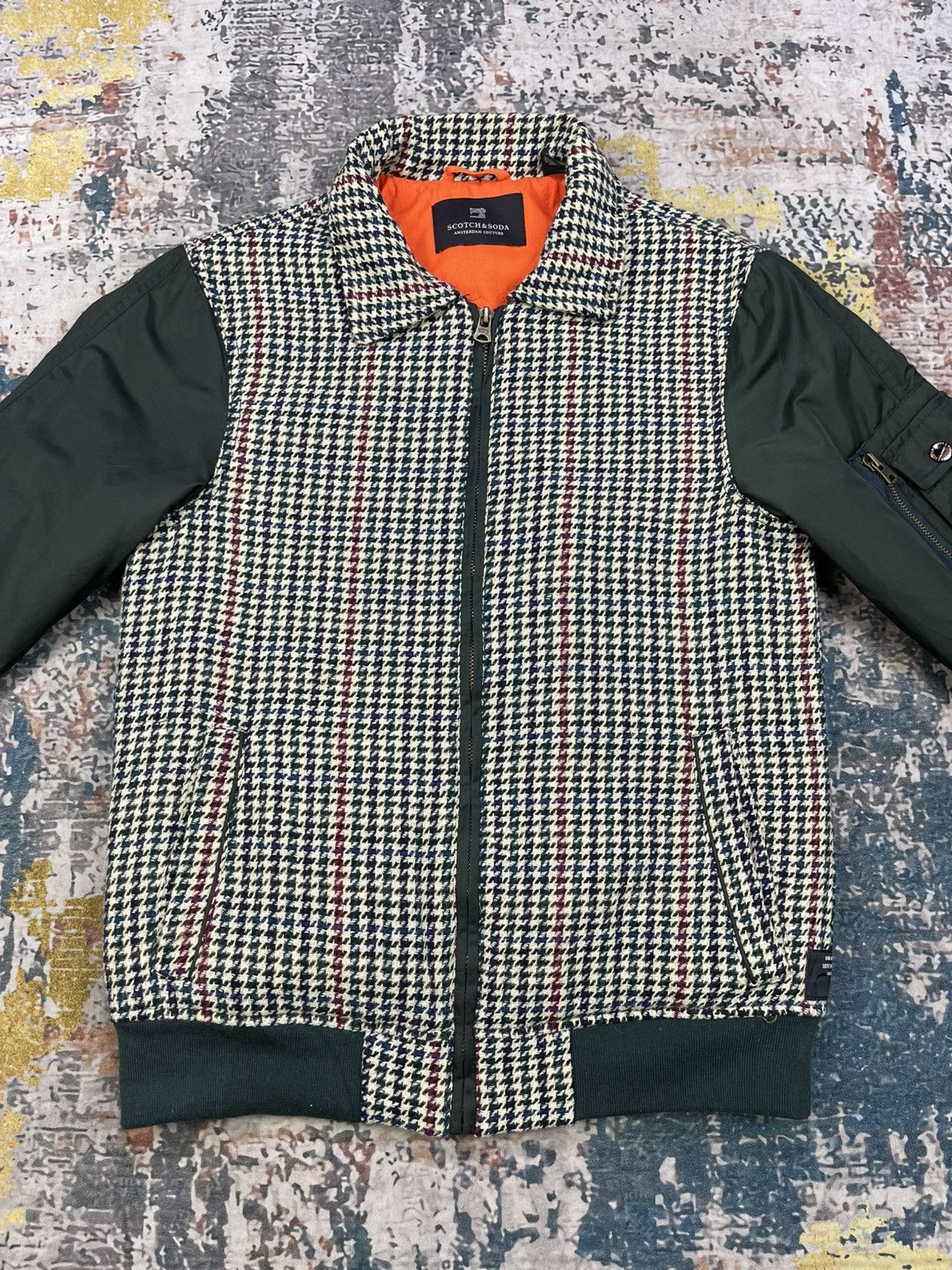 Scotch & Soda Scotch & Soda Houndstooth Boa Bomber Jacket Size US S / EU 44-46 / 1 - 5 Thumbnail