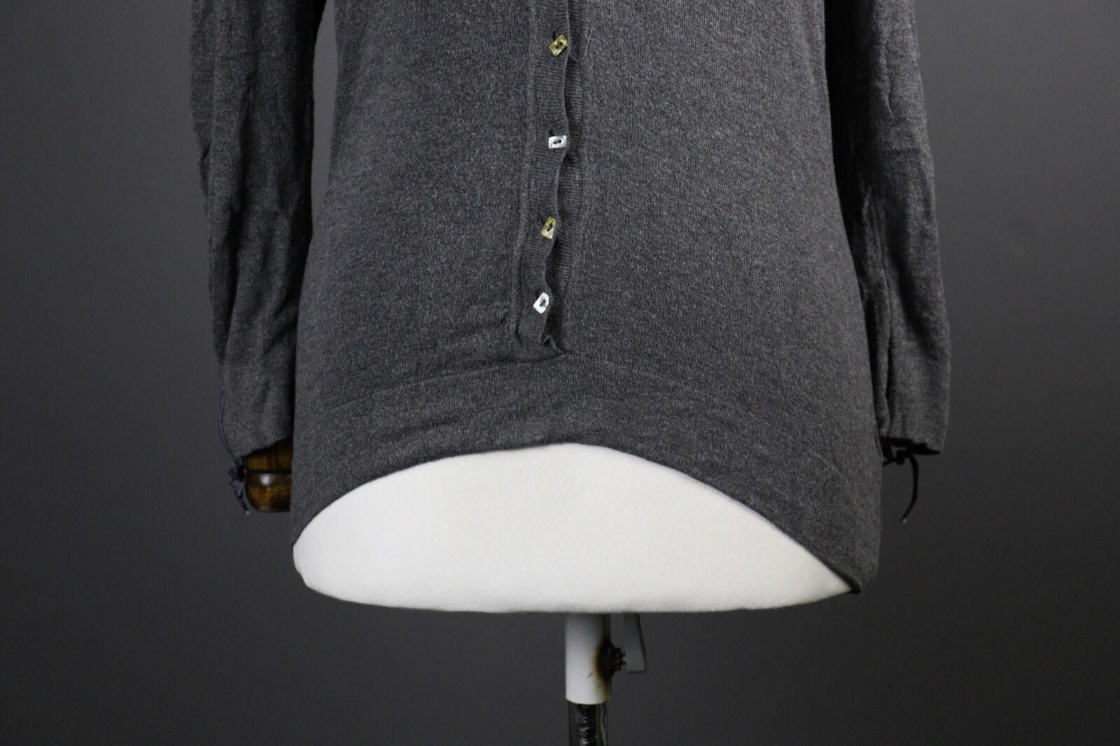 Designer Elisa Cavaletti Italy Gray Cardigan Sweater Size 42 Size M / US 6-8 / IT 42-44 - 3 Thumbnail