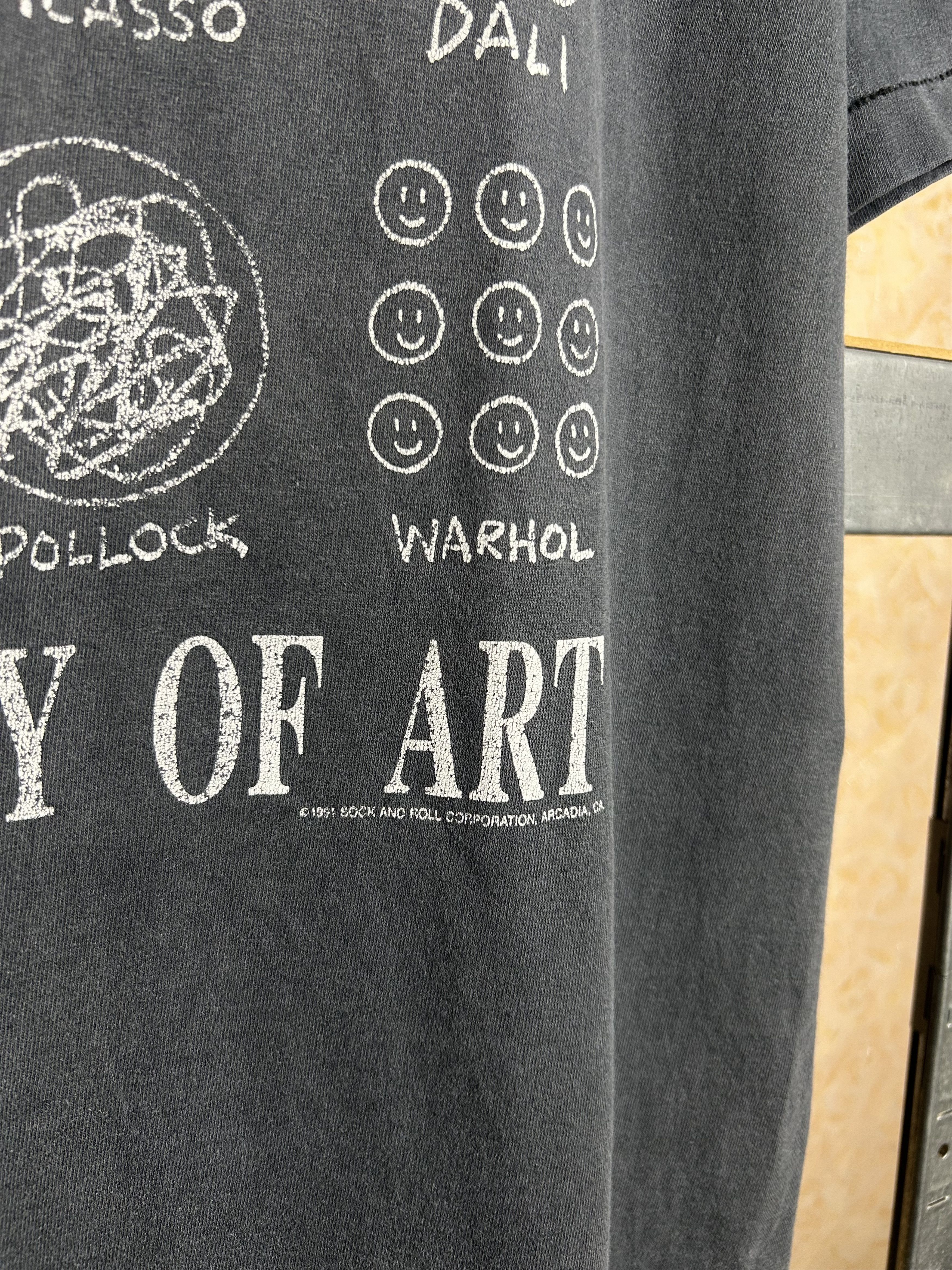 Vintage Vintage 1991 History of Art Da Vincci Wahol Picasso T-shirt Size US L / EU 52-54 / 3 - 4 Thumbnail