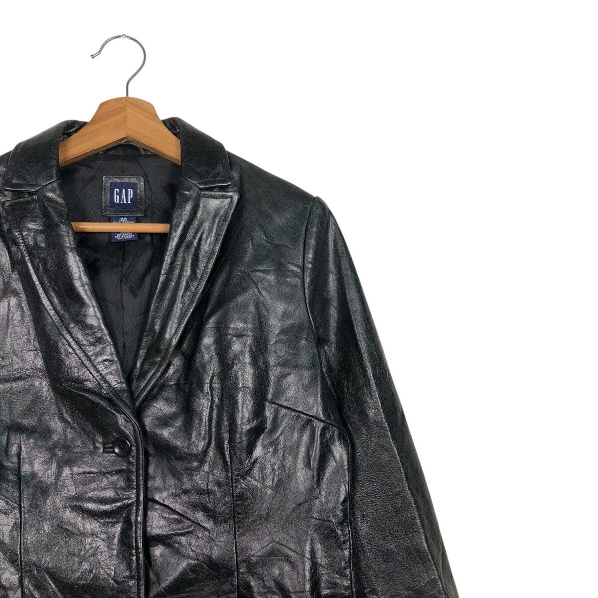 Japanese Brand 📌Rich Black Vintage Biker Leather Jacket Gap Issey Miyake Size US XS / EU 42 / 0 - 8 Thumbnail