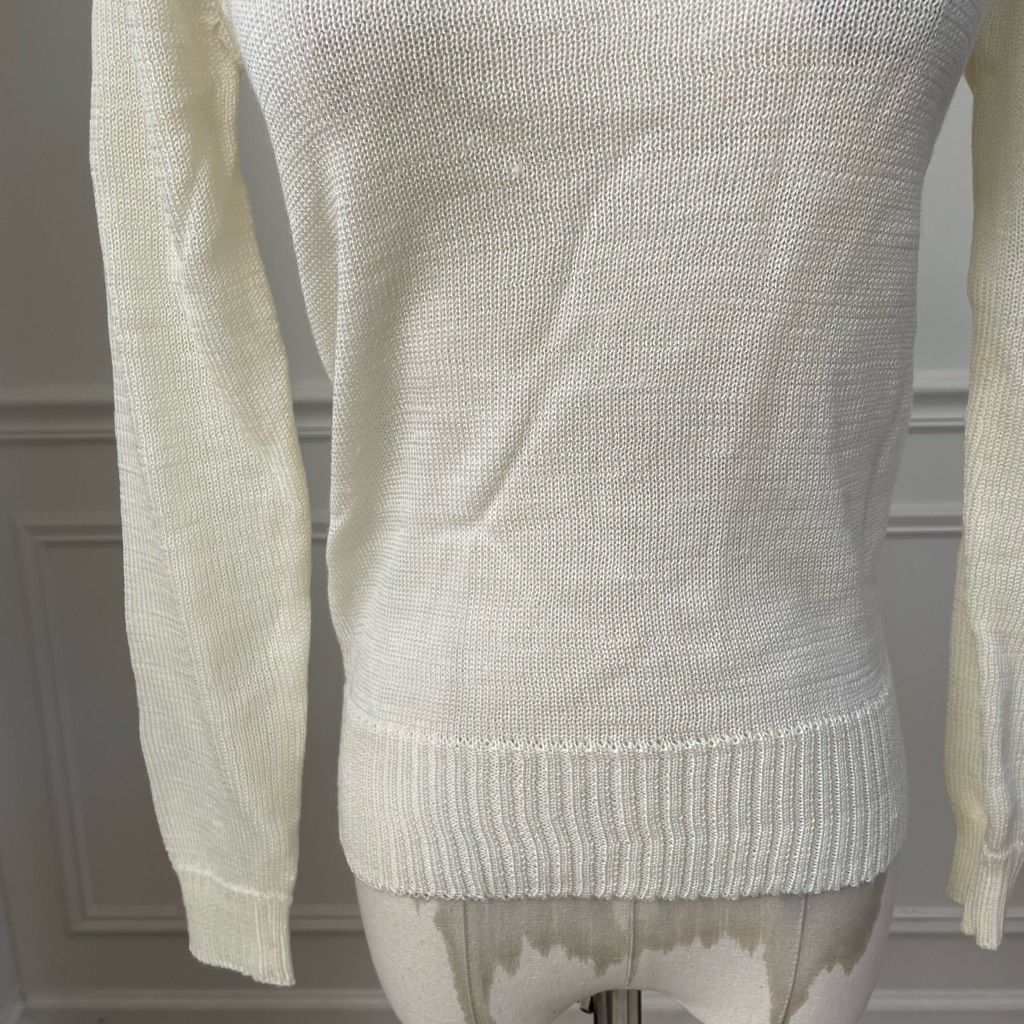 Vintage NWT NOS Vintage 70s Georgie Porgie Knit Sweater Embroidered Flowers XS Size XS / US 0-2 / IT 36-38 - 4 Thumbnail