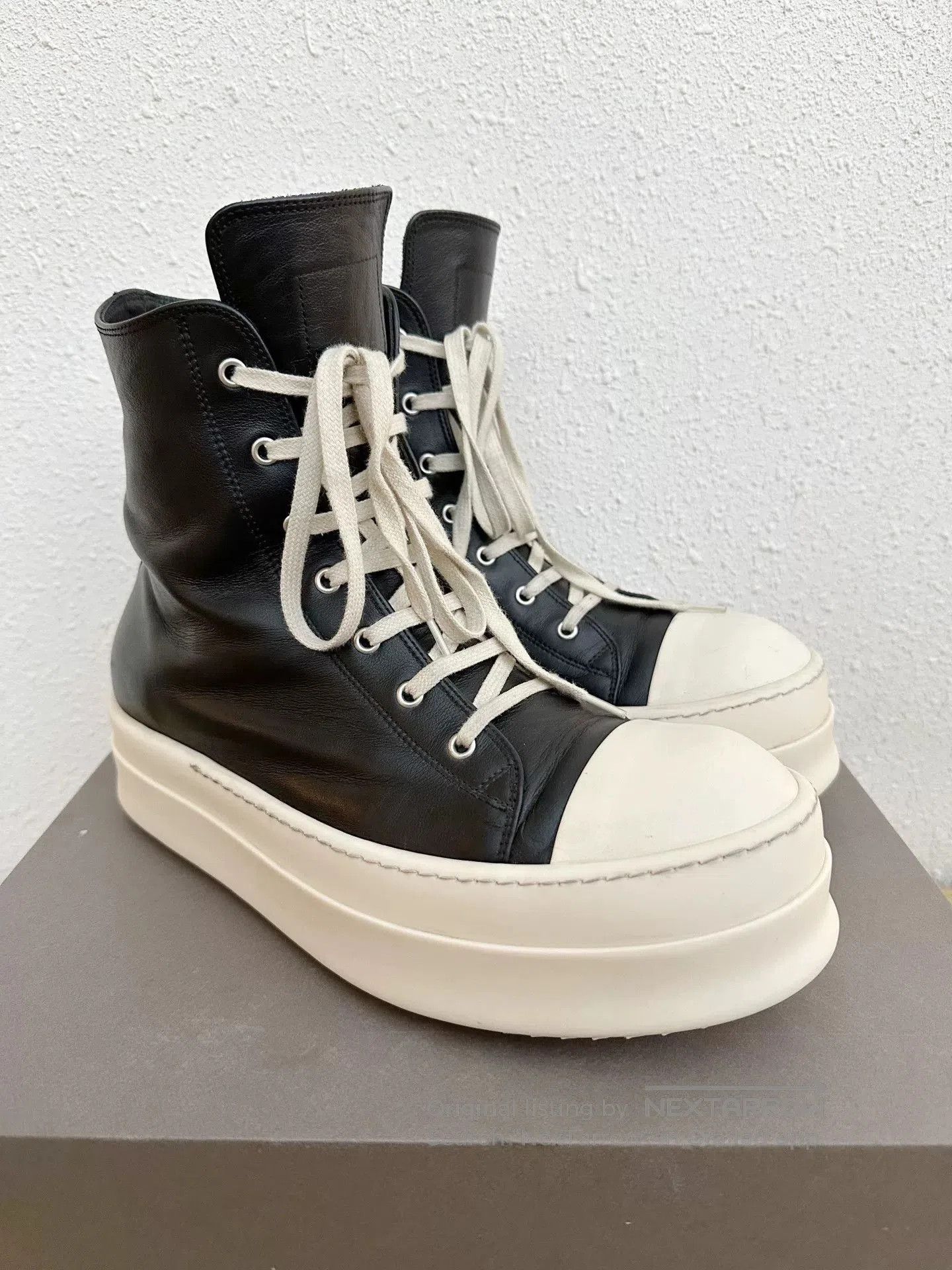 Rick Owens Rick Owens Platform Leather Black White. Size US 11 / EU 44 - 3 Thumbnail
