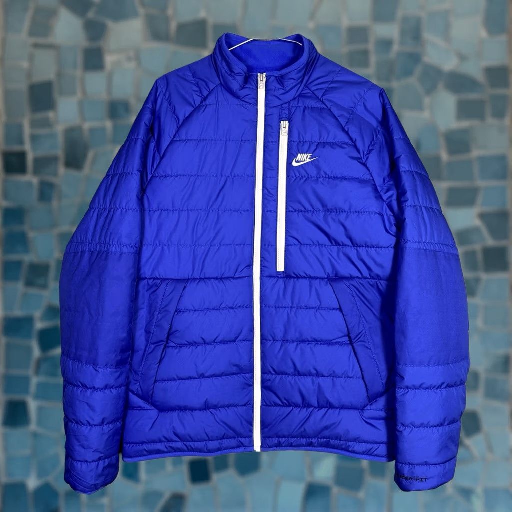 Nike Nike Jacket Mens M Therma Fit Quilted Puffer Legacy Blue Full Zip Fleece DQ4929 Size US M / EU 48-50 / 2 - 1 Thumbnail