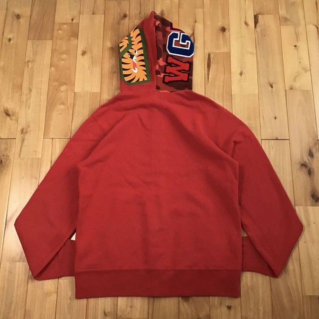 Bape BAPE Red x red camo shark full zip hoodie a bathing ape Size US L / EU 52-54 / 3 - 2 Thumbnail