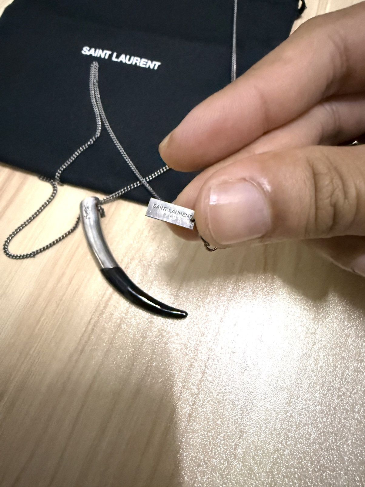 Saint Laurent Paris Saint laurent paris Silver horn mombasa necklace Size ONE SIZE - 6 Thumbnail