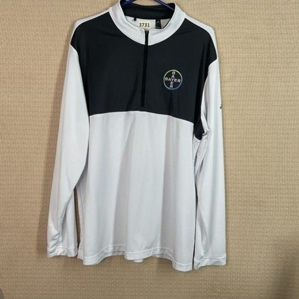Adidas NWIP Adidas Bayer Logo Zip Long Sleeve Jersey Shirt Men 2XL Size US XXL / EU 58 / 5 - 12 Thumbnail
