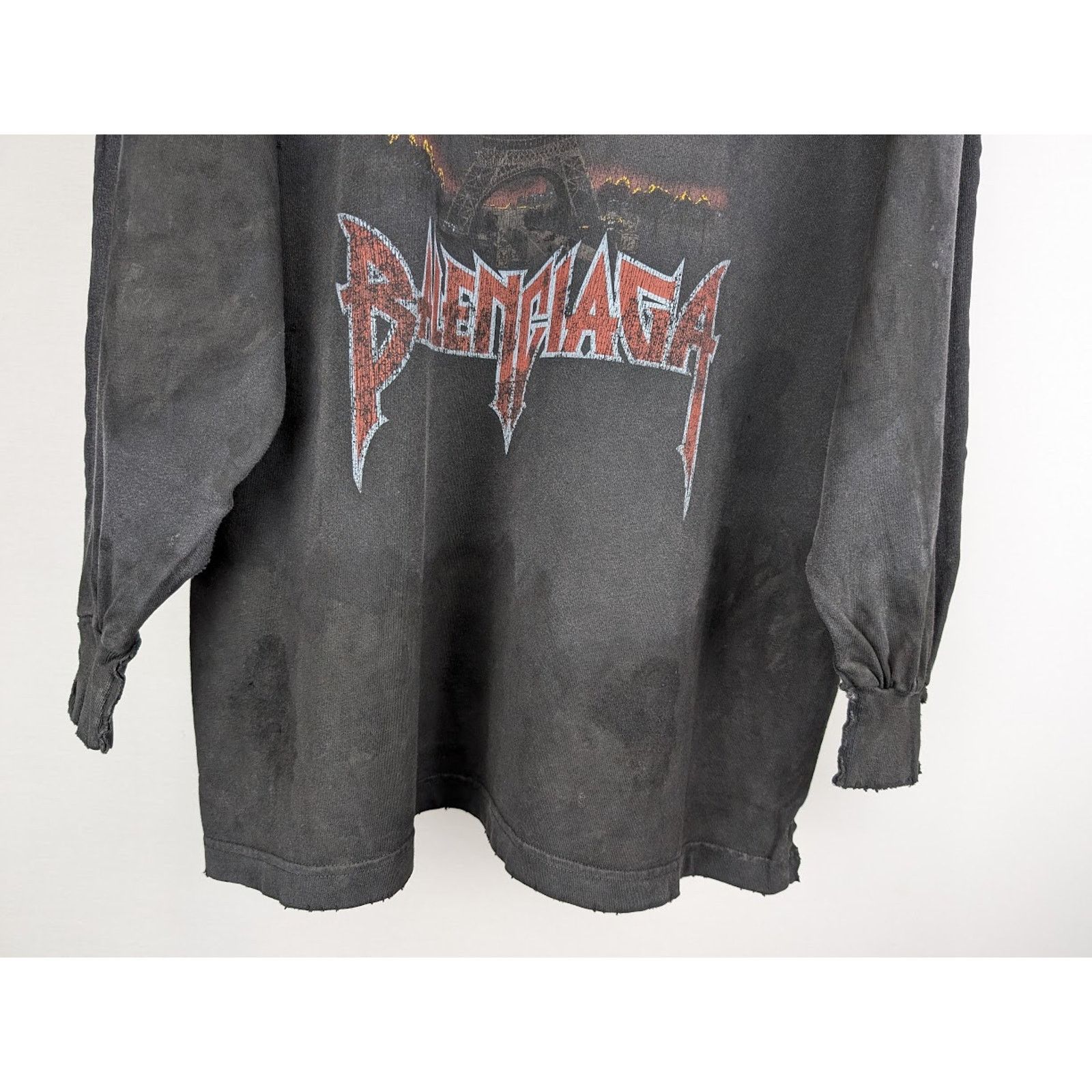 Balenciaga o1rshd1 L/S Double Front T-Shirt in Black Size US M / EU 48-50 / 2 - 8 Thumbnail