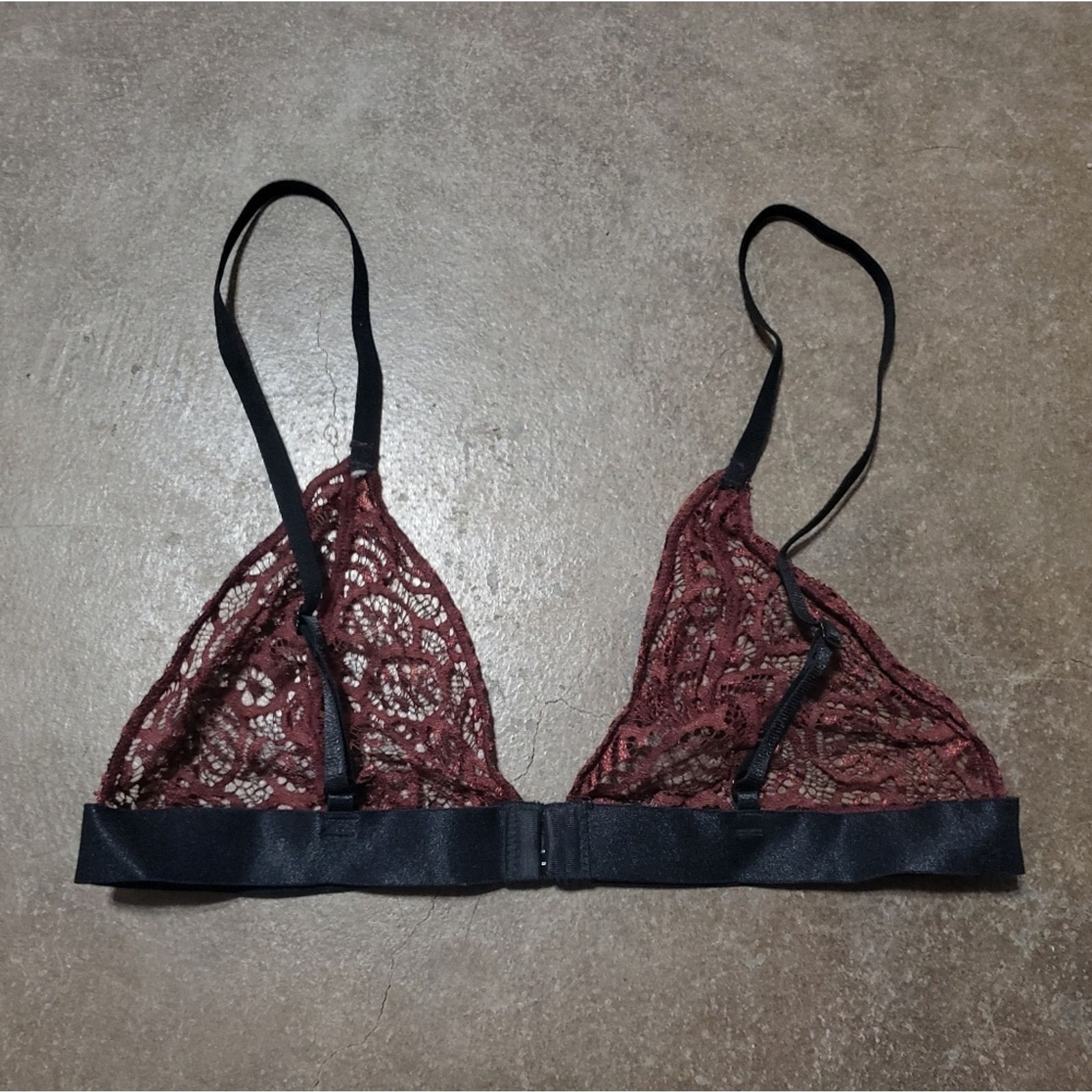 Other Dark Chocolate Lace Detailed Bralette Size ONE SIZE - 2 Thumbnail