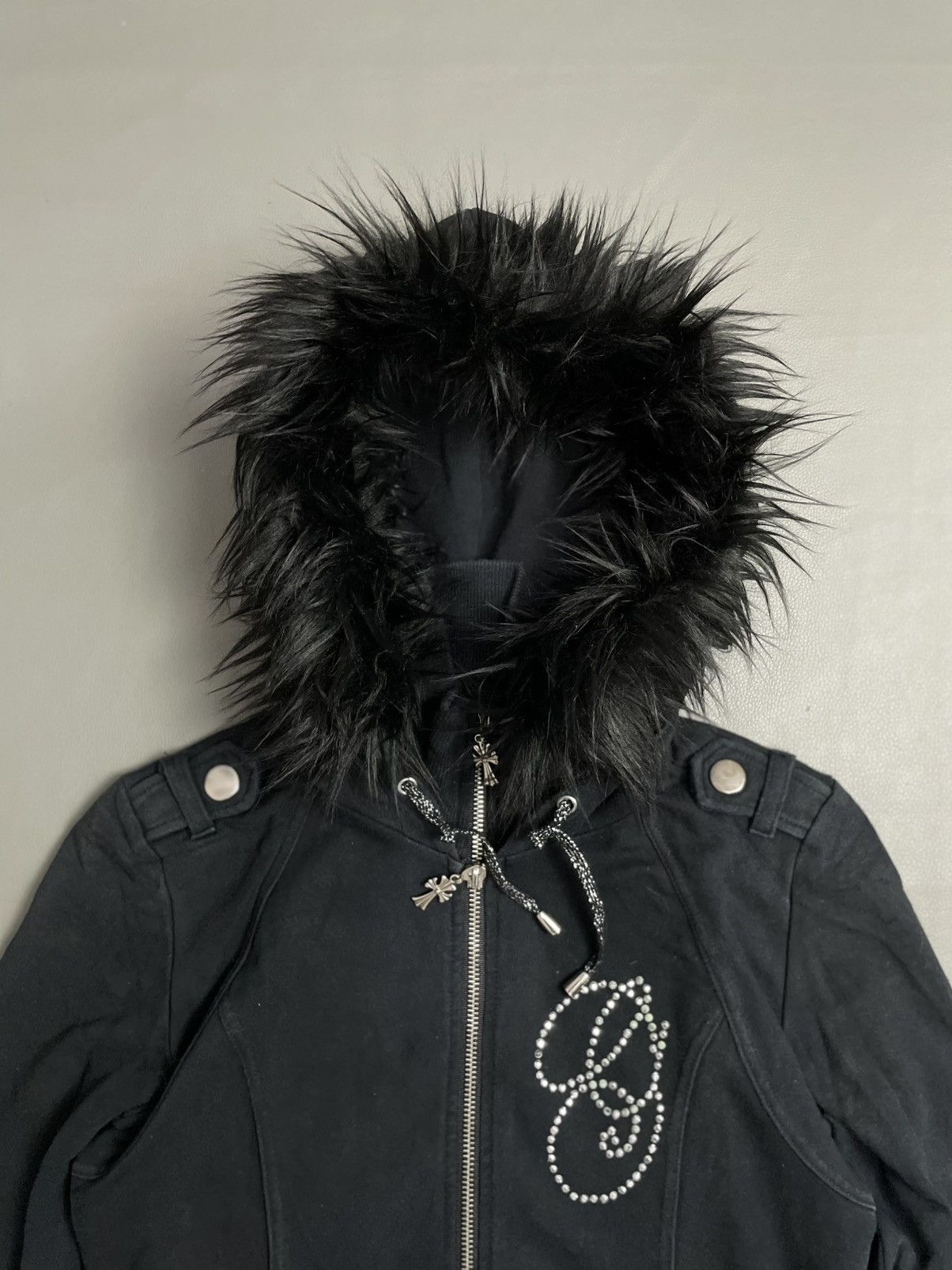 If Six Was Nine Gothic Double layer Fur Hoodie Size M / US 6-8 / IT 42-44 - 2 Thumbnail