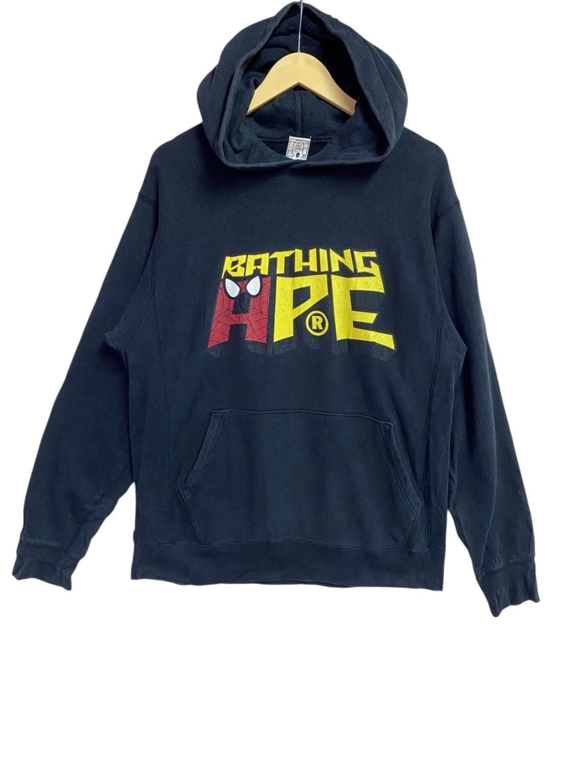 Bape A Bathing Ape (BAPE) x Spider-Man Logo Hoodie Black Size US M / EU 48-50 / 2 - 1 Thumbnail