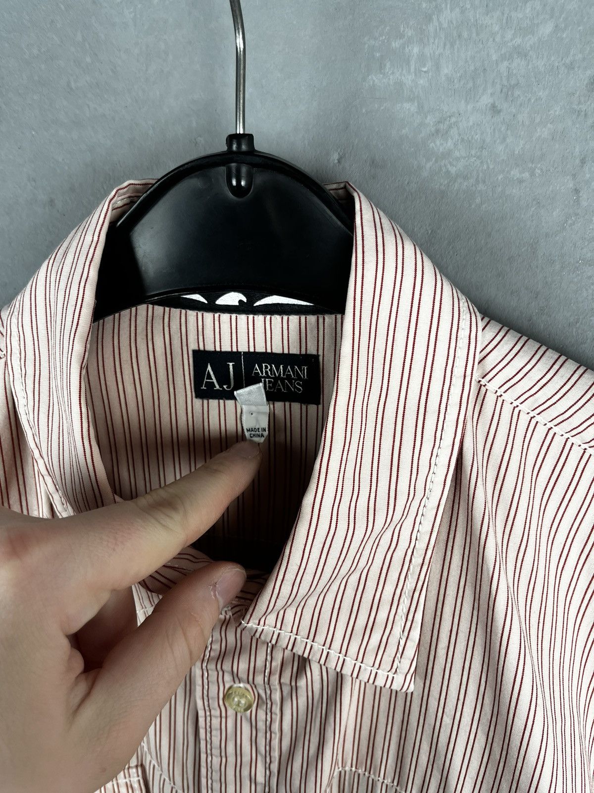 Armani × Giorgio Armani × Vintage Armani big logo shirt vintage Size US XL / EU 56 / 4 - 4 Thumbnail