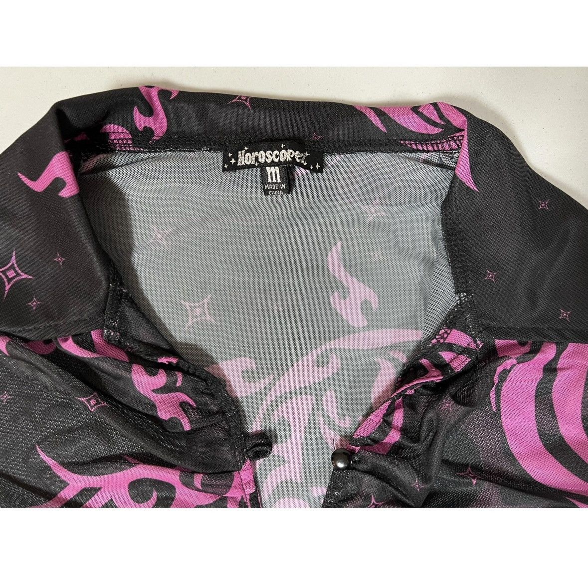Dolls Kill Horoscopez ‘Cosmic Ink’ Mesh Tattoo Shirt Top Blouse Size M🎀 Size M / US 6-8 / IT 42-44 - 2 Thumbnail