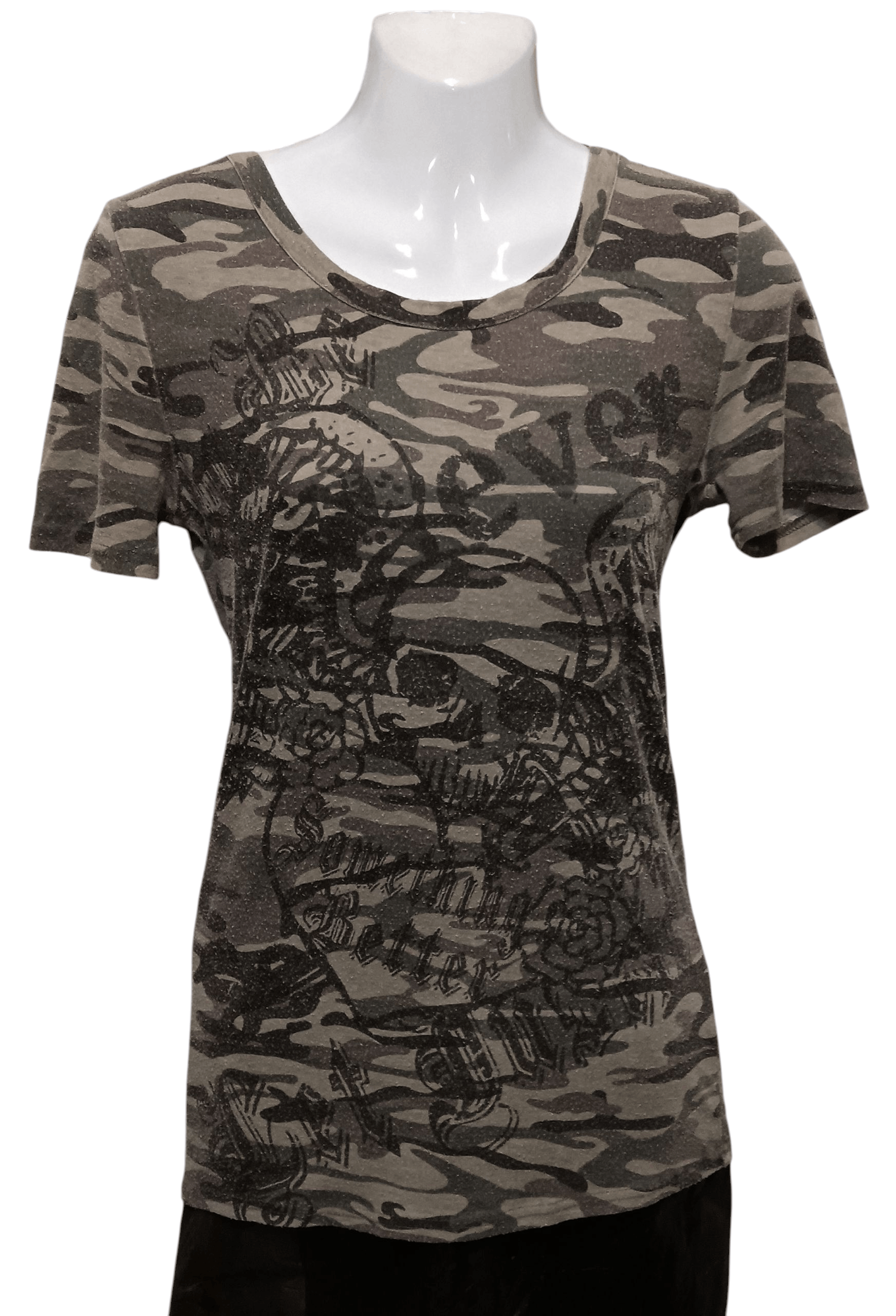 Japanese Brand MKR POEM PUNK CAMOUFLAGE SKULLS LONG SLEEVE Size M / US 6-8 / IT 42-44 - 1 Thumbnail