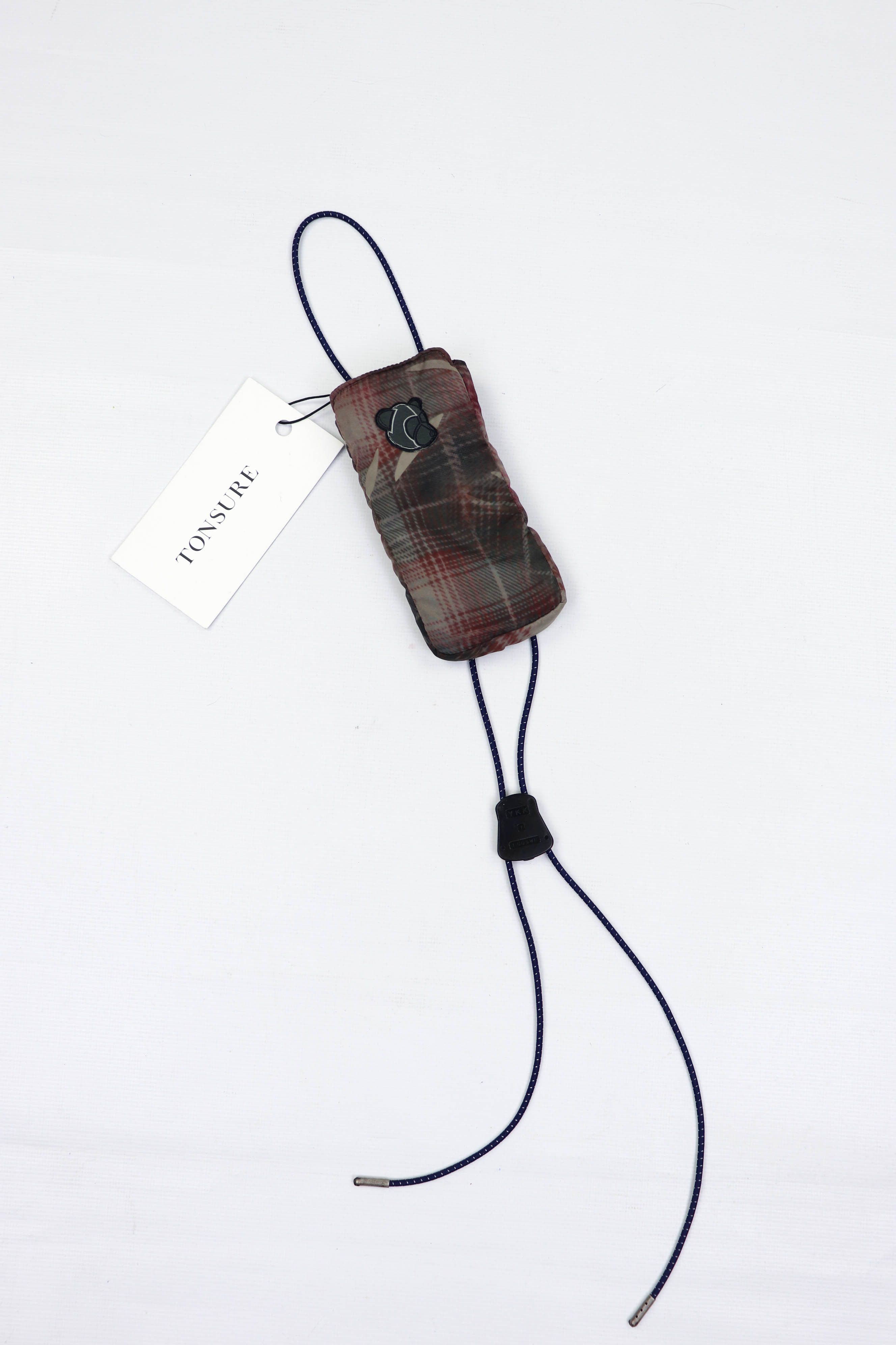 Tonsure Tonsure S/S 2019 Crunched Check Elastic Cord Detail Pouch Size ONE SIZE - 2 Thumbnail