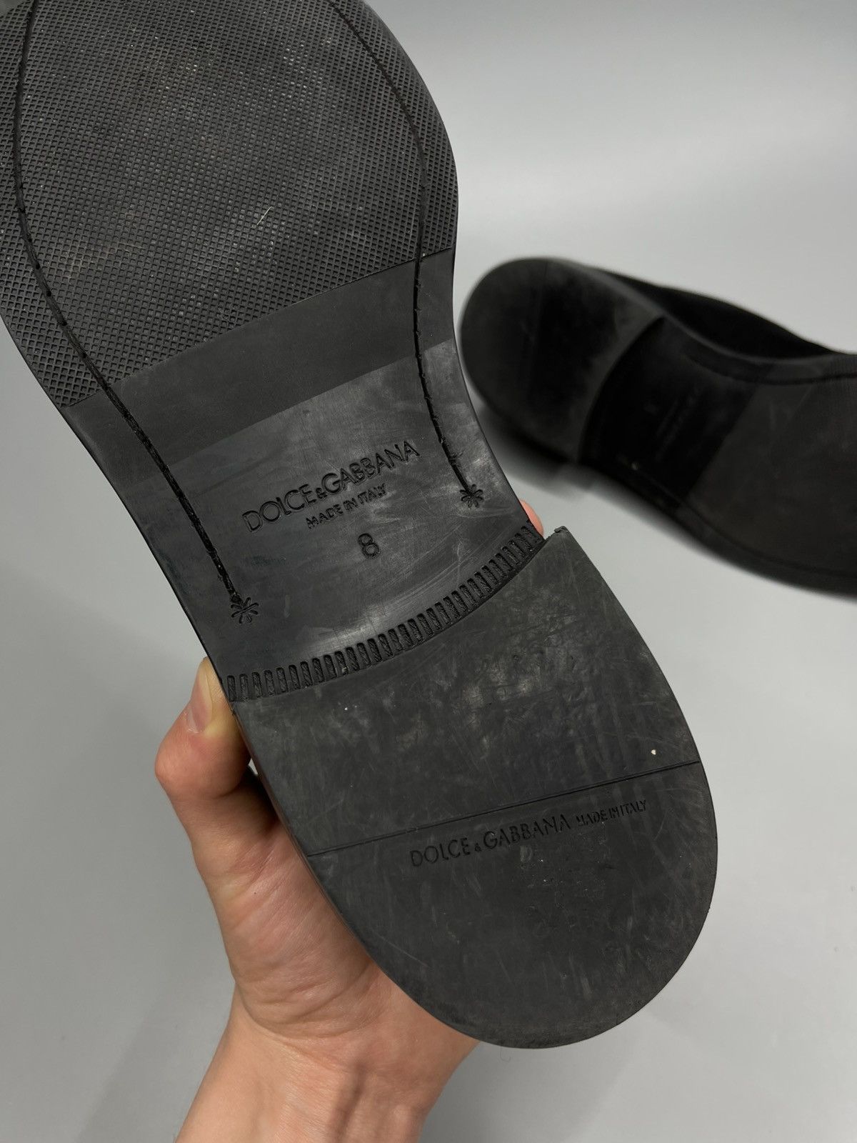 Dolce & Gabbana Dolce Gabbana Suede Black Lace Up Shoes Size US 8 / EU 41 - 15 Thumbnail