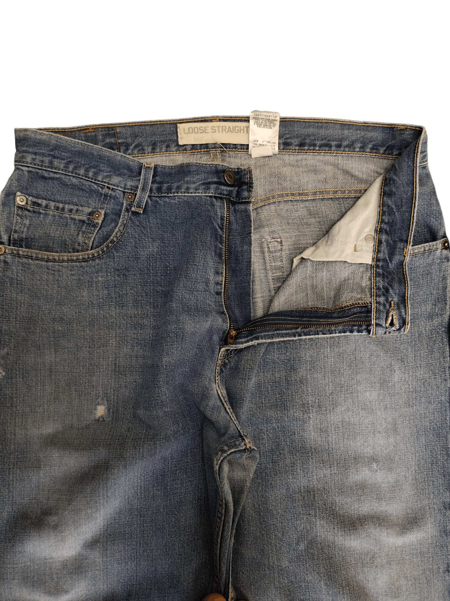 Levi's Vintage Clothing Vintage Y2k Levis Lot 569 Loose Straight Distress Jeans Size US 34 / EU 50 - 7 Thumbnail